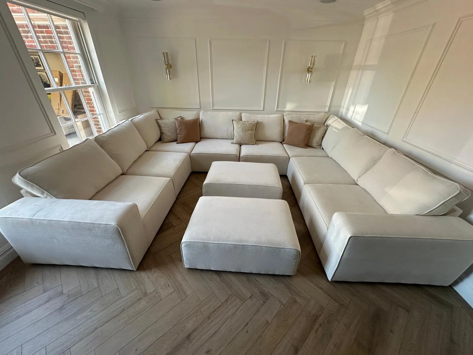 Cream CK Living U shape sofa in a customer home
