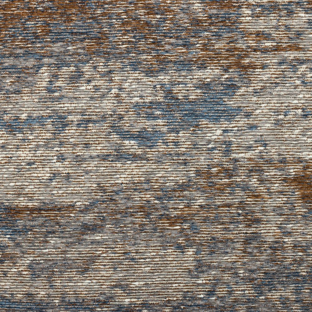 Luxury textured fabric swatch in blue, brown, and cream for sofas and beds
