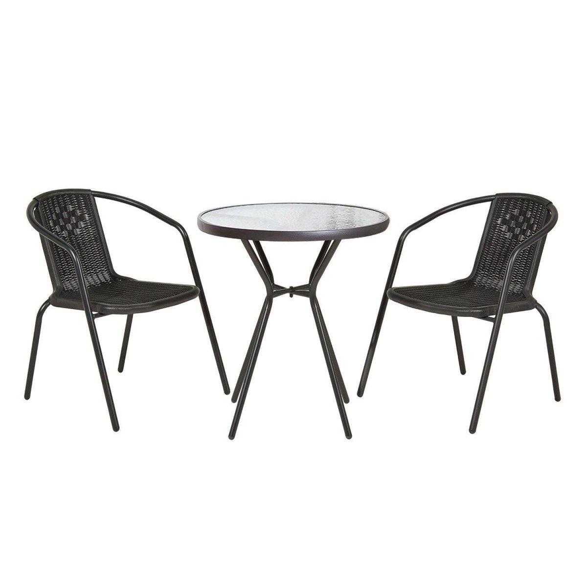 3 Piece Rattan Bistro Set Generic
