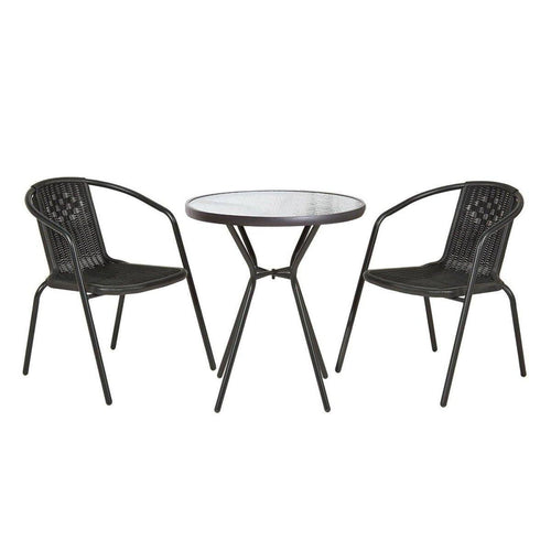 3 Piece Rattan Bistro Set Generic