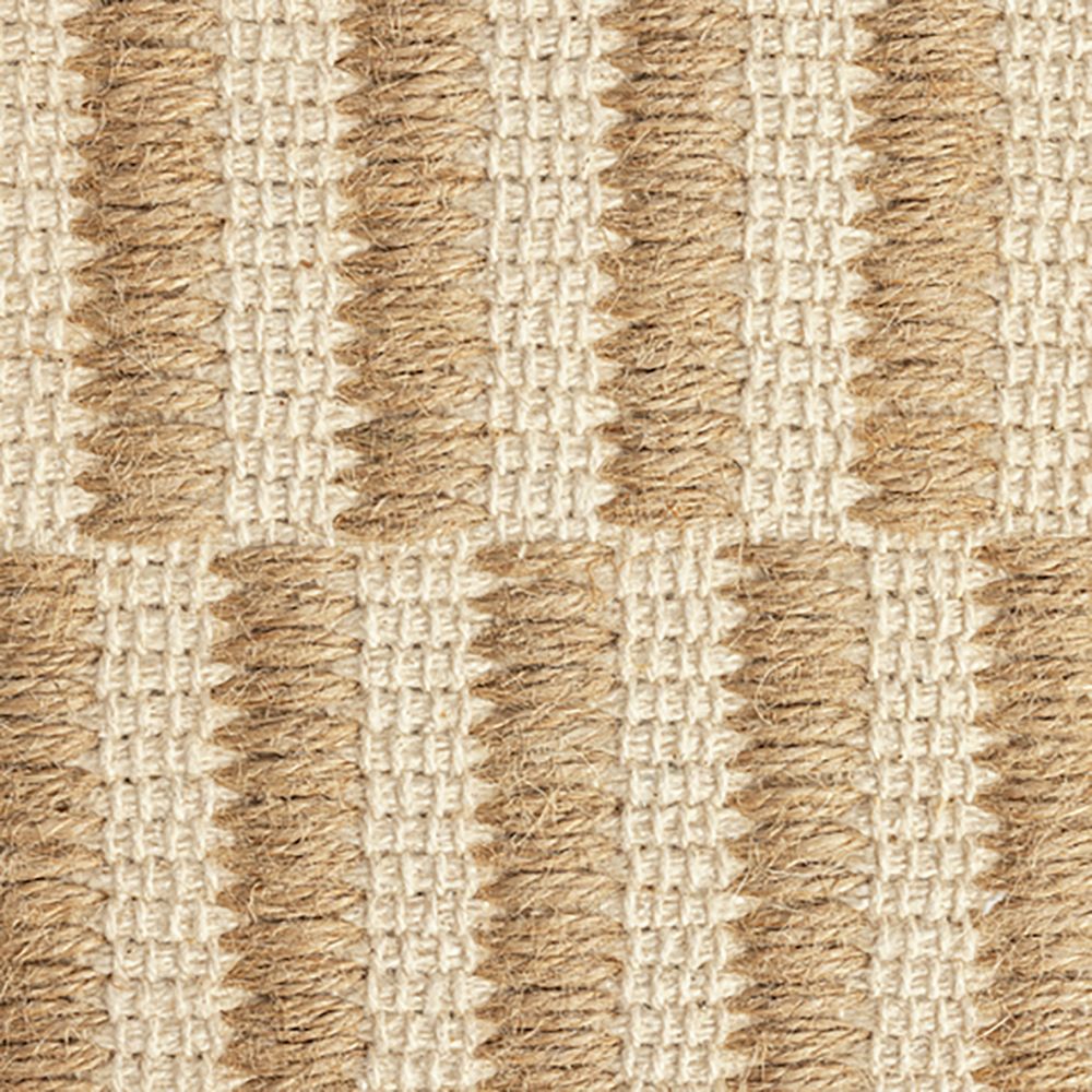 Textured woven fabric with beige and cream stripes, ideal for luxury sofas and beds