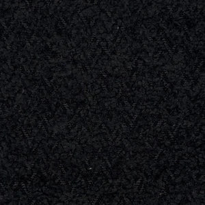 close-up of soft black textured fabric upholstery swatch