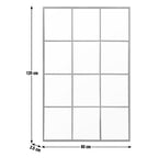 120x80cm wall panel with 12 sections, 2.5cm frame, ideal for modern home decor