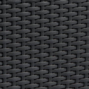 Dark grey woven wicker texture, ideal for luxury outdoor furniture and patio seating.