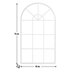 White arched window frame, 70cm height, 40cm width, decorative home accent
