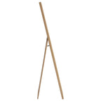 Tall wooden floor mirror with A-frame stand, natural oak finish, minimalist design for modern living spaces