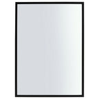Large rectangular wall mirror with sleek black frame for modern living room decor