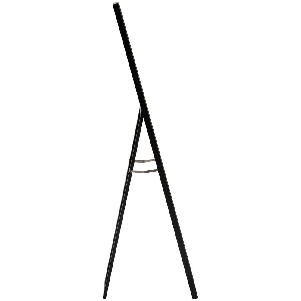 Black full-length floor mirror with sleek A-frame stand for modern home decor