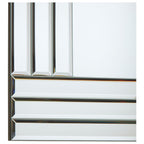 Elegant beveled glass mirror with sleek frame, perfect for luxury living spaces