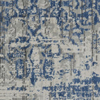 Blue and gray abstract patterned fabric for luxury sofas and beds