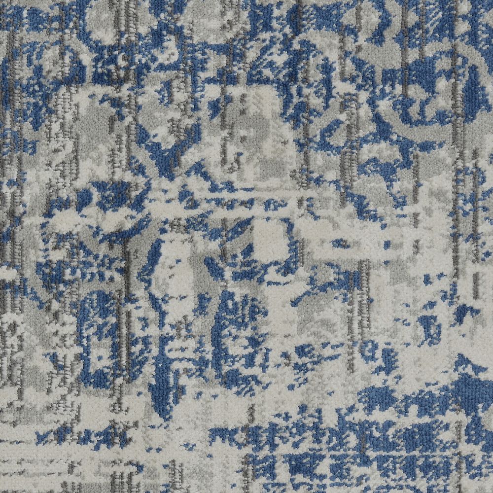 Blue and gray abstract patterned fabric for luxury sofas and beds