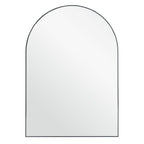Arched wall mirror with sleek black frame for modern home decor