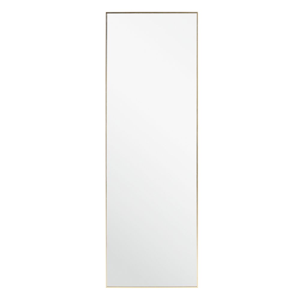 Tall full-length mirror with slim gold frame, modern luxury home decor