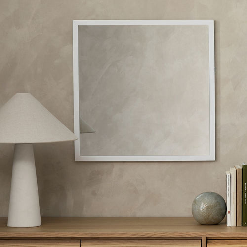 white square wall mirror
