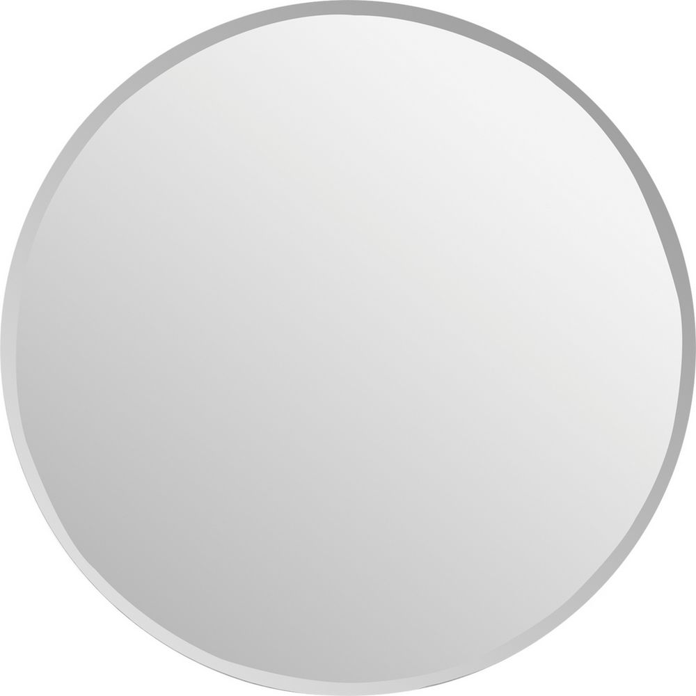 Round wall mirror with sleek silver frame for modern home decor