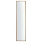 Tall full-length mirror with light wood frame for modern home decor