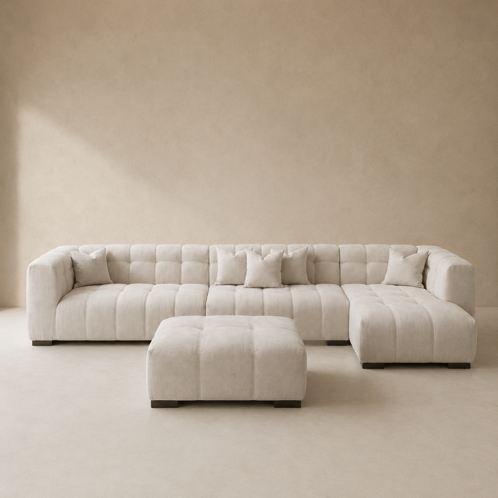 Novara Channel-Tufted Cinema Corner Sofa