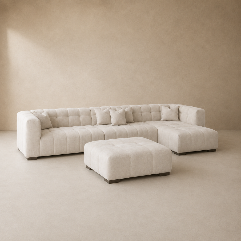 Novara Channel-Tufted Cinema Corner Sofa