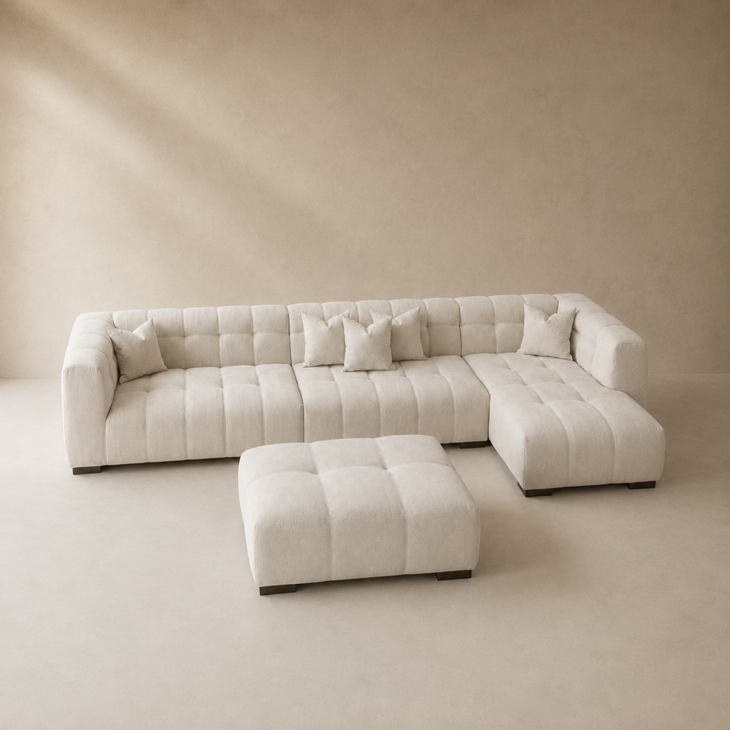 Novara Channel-Tufted Cinema Corner Sofa
