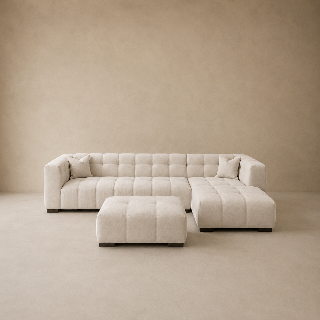 Novara Channel-Tufted Cinema Corner Sofa
