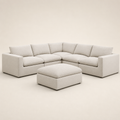 Lux 5-Seater Modular Corner Sofa & Footstool Bundle