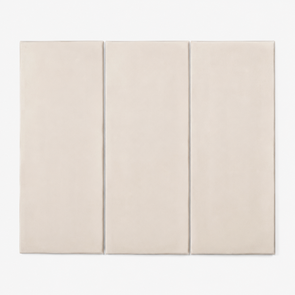 Beige triptych wall art panels for modern living room decor