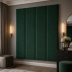 Emerald Green Velvet Upholstered Headboard Wall Panel – 45cm Wide