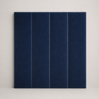 Navy Blue Velvet Upholstered Headboard Wall Panel – 45cm Wide
