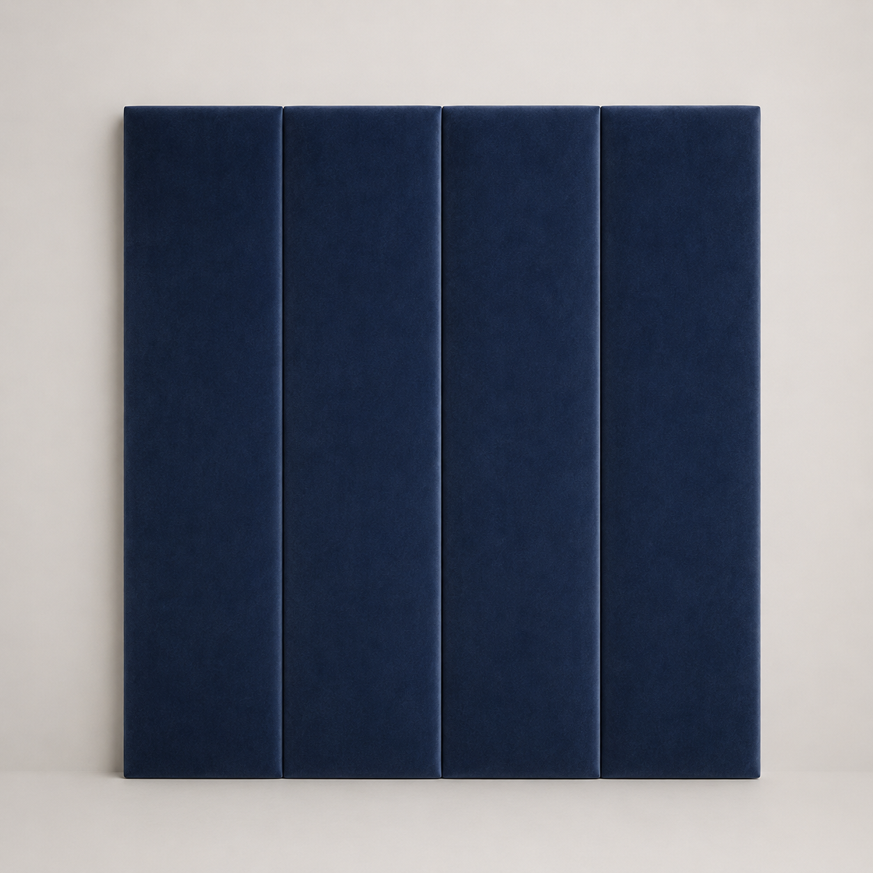 Navy Blue Velvet Upholstered Headboard Wall Panel – 45cm Wide