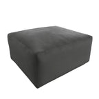 Velour Steel Velvet Footstool
