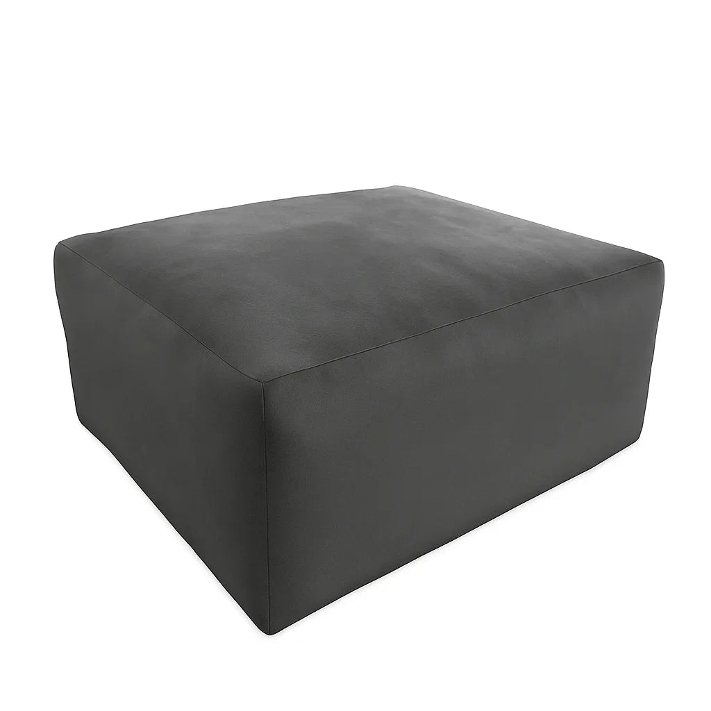 Velour Steel Velvet Footstool