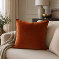 Veda Rust Velvet Decorative Cushion Cover