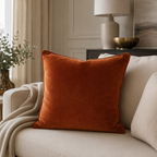 Veda Rust Velvet Decorative Cushion Cover