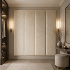 Cream Velvet Upholstered Headboard Wall Panel – 45cm Wide