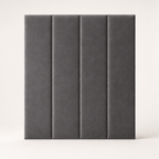 Steel Grey Velvet Upholstered Headboard Wall Panel – 45cm Wide
