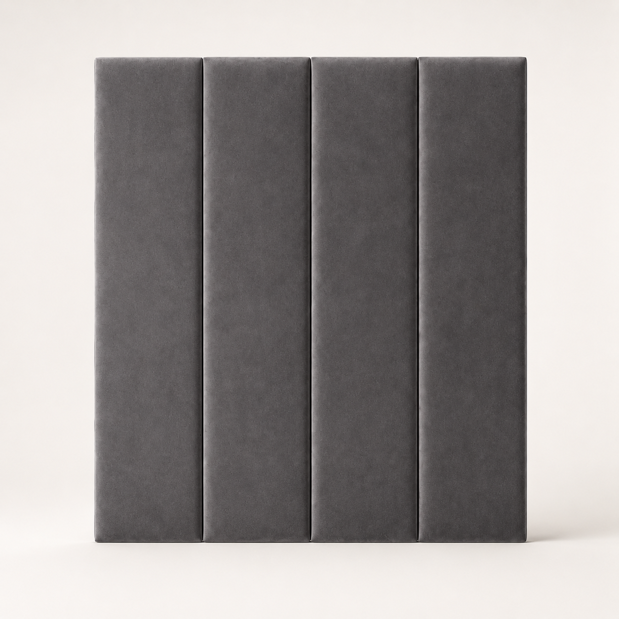 Steel Grey Velvet Upholstered Headboard Wall Panel – 45cm Wide