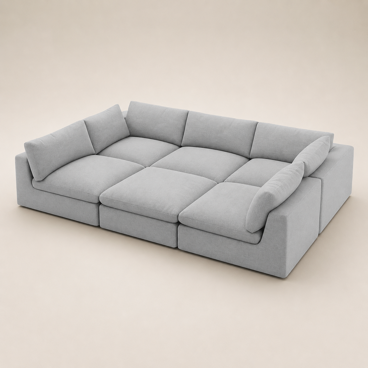 Lux Pit-Sectional Feather Cinema Sofa