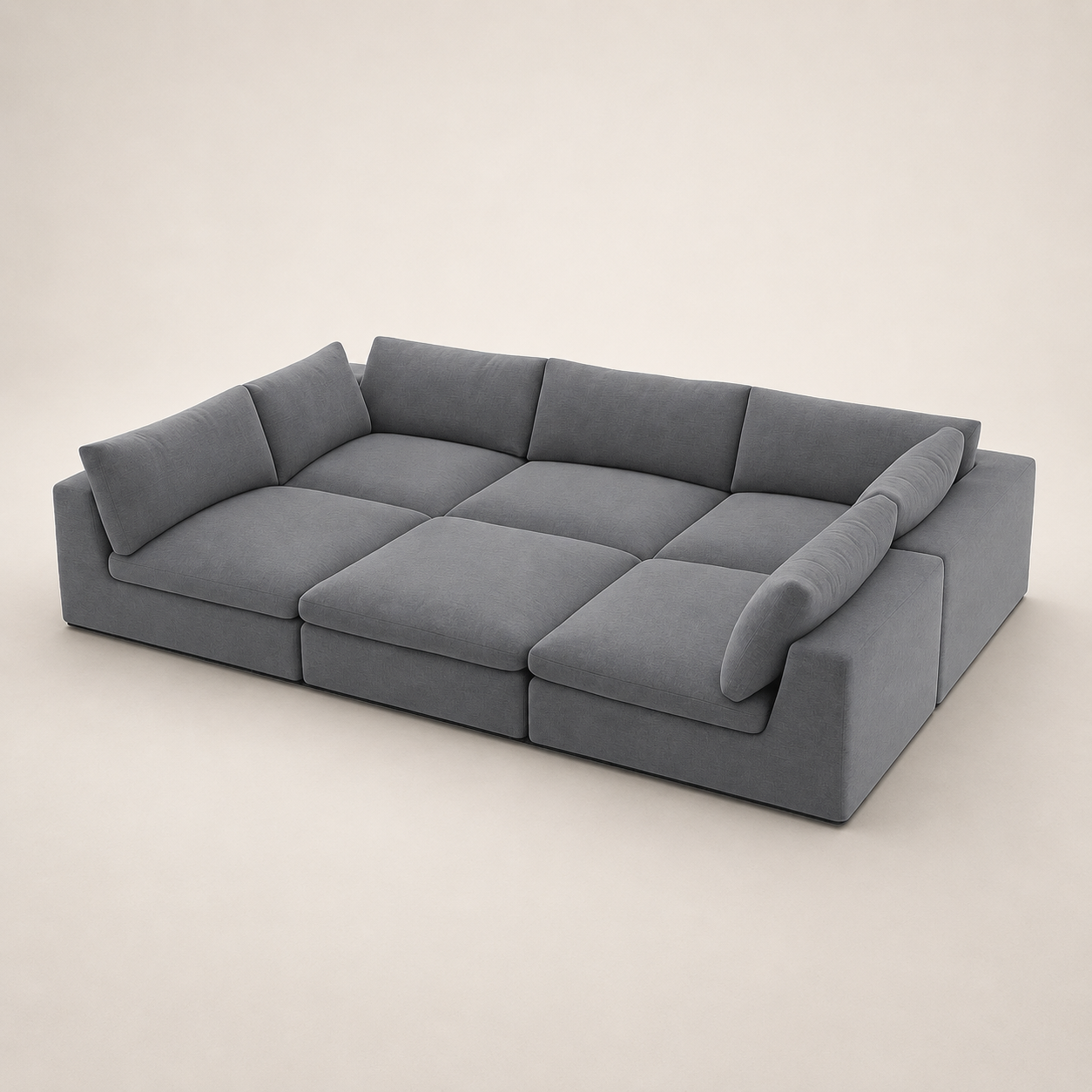 Lux Pit-Sectional Feather Cinema Sofa