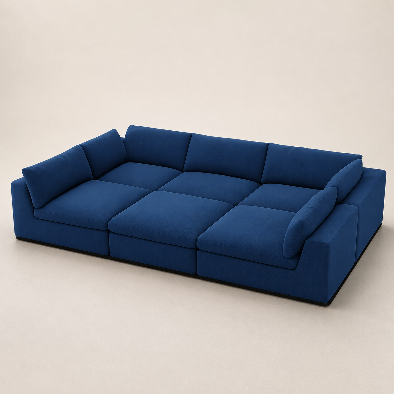 Lux Pit-Sectional Feather Cinema Sofa