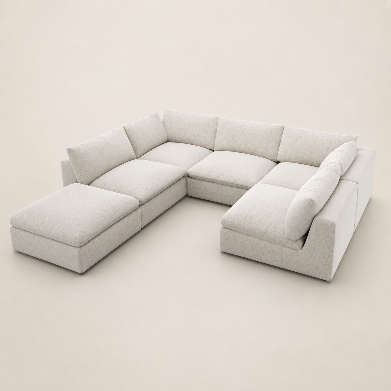 Lux Pit-Sectional Feather Cinema Sofa