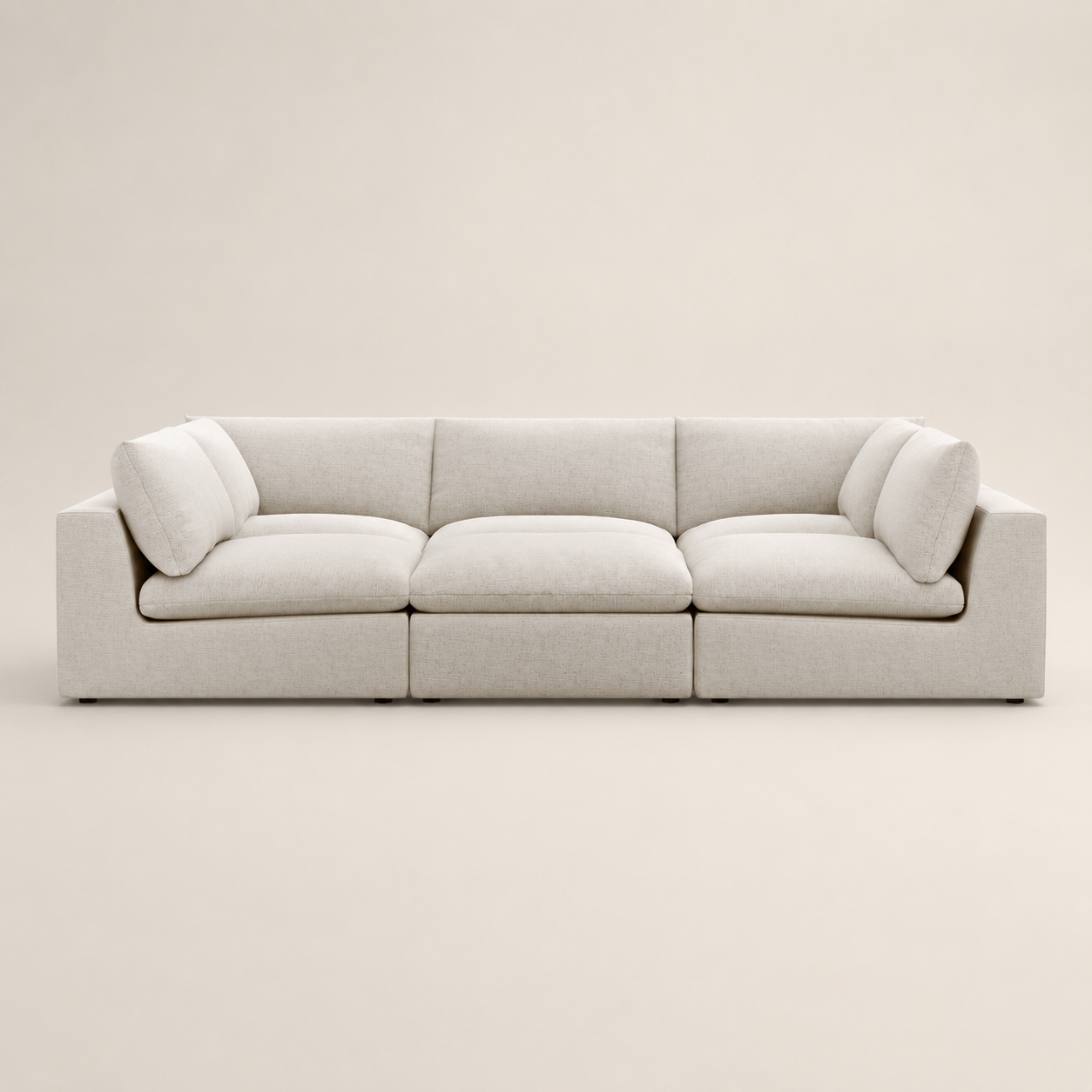 Lux Pit-Sectional Feather Cinema Sofa