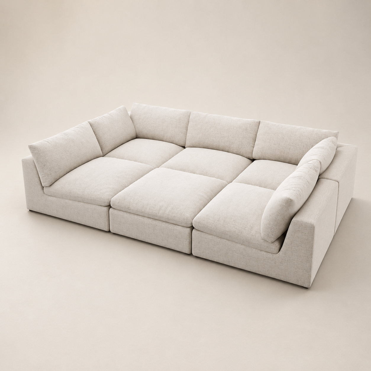 Lux Pit-Sectional Feather Cinema Sofa