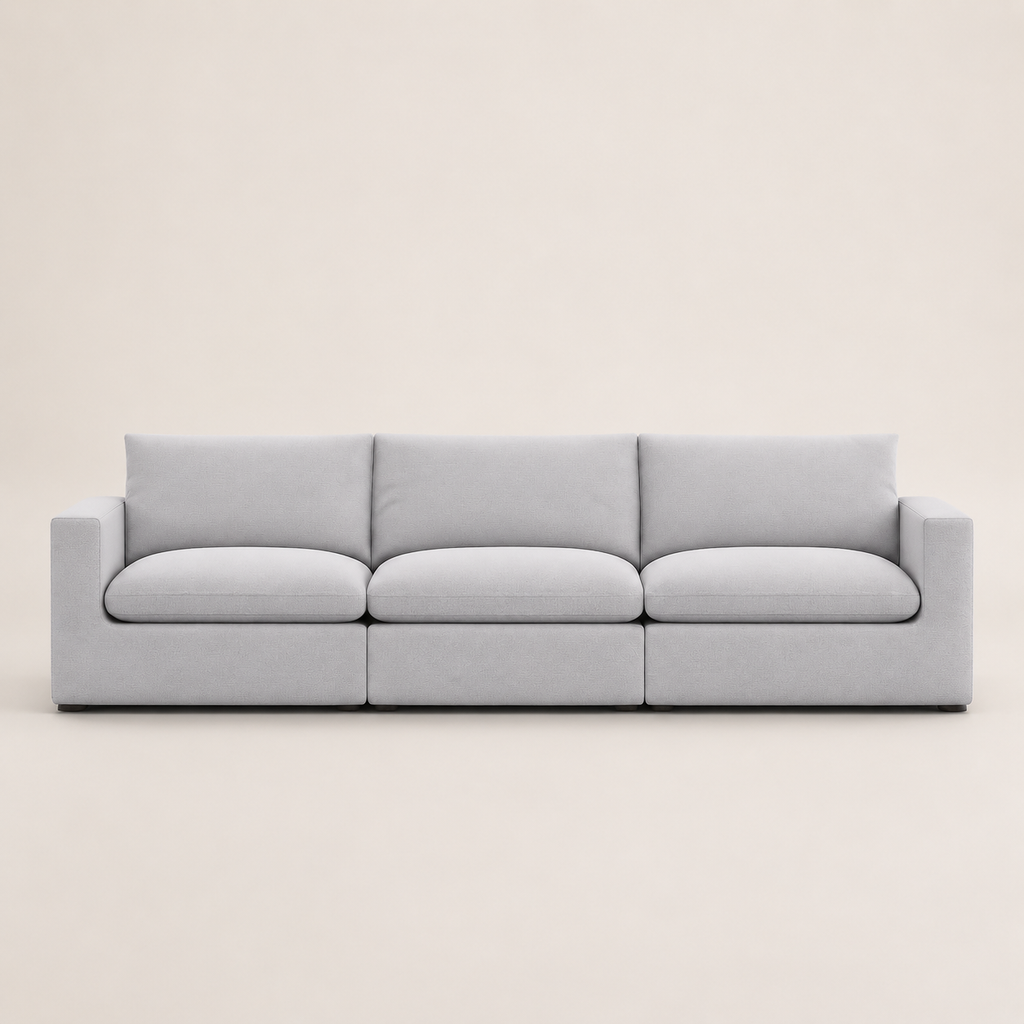 Lux Extended Modular Feather-Filled Sofa