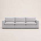 Lux Extended Modular Feather-Filled Sofa