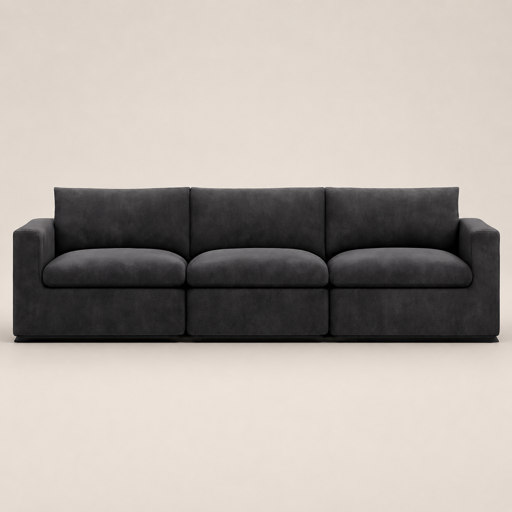Lux Extended Modular Feather-Filled Sofa