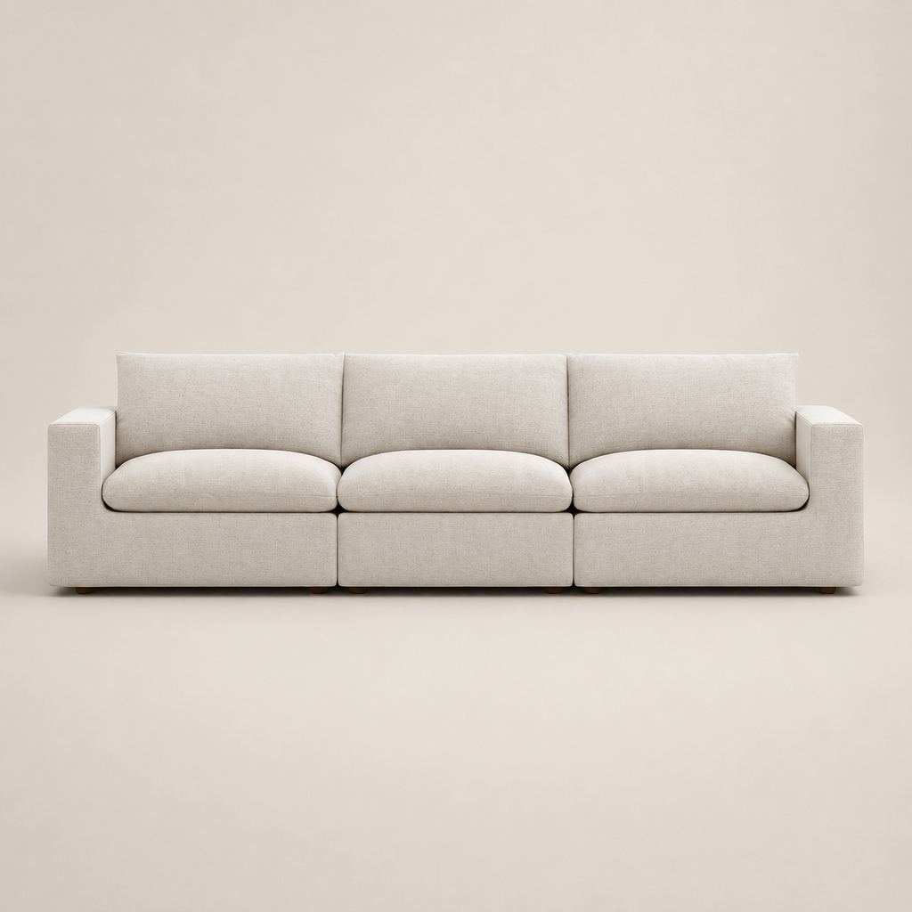 Lux Extended Modular Feather-Filled Sofa