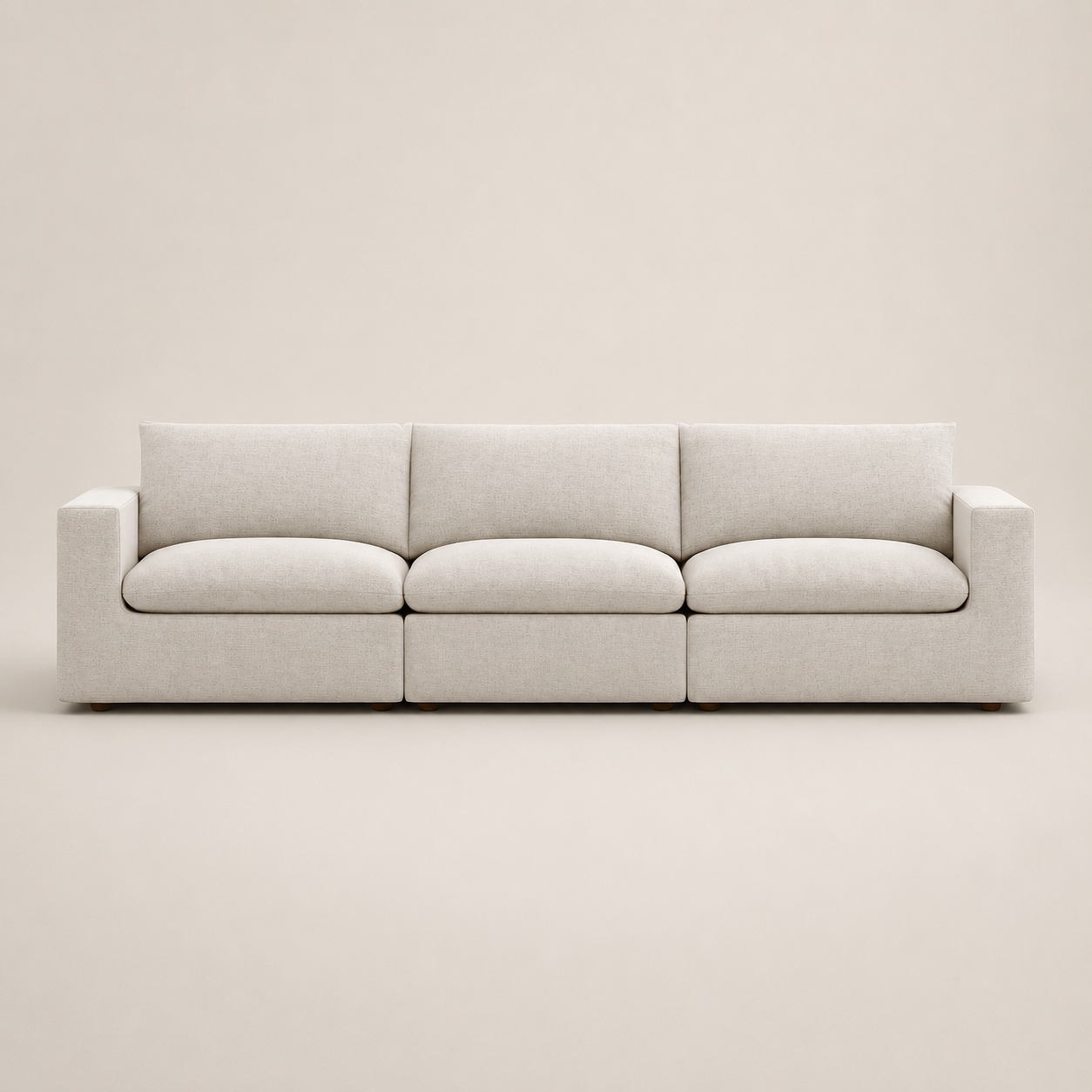 Lux Extended Modular Feather-Filled Sofa