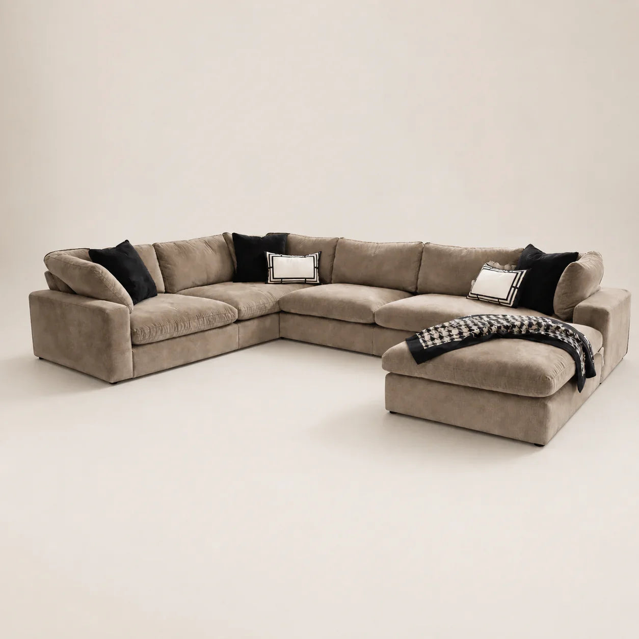 Kensington Large U-Shape Sofa & Footstool Bundle