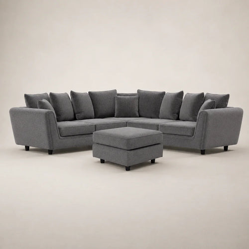 Aldgate Double Corner Sofa Footstool Set