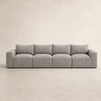 Modern grey luxury sofa with modular design, ideal for contemporary living rooms